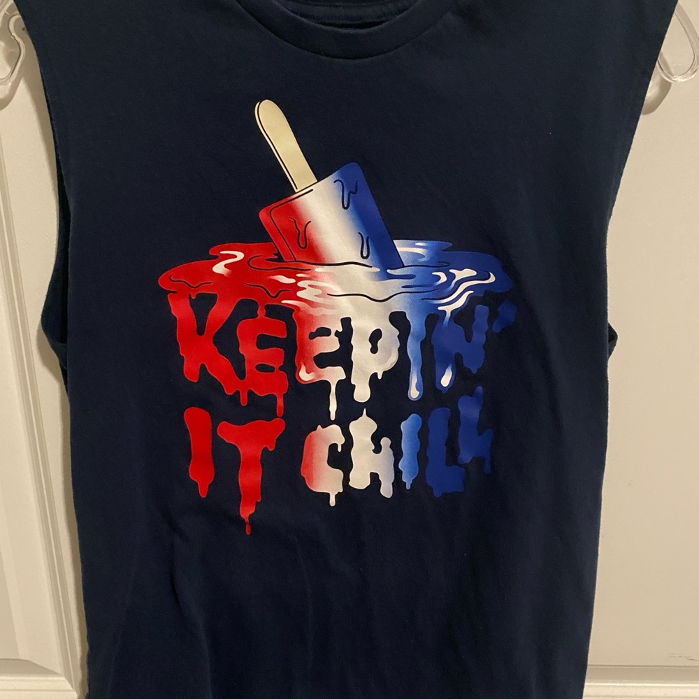 Kids Navy Tank Top - Keepin' It Chill Design